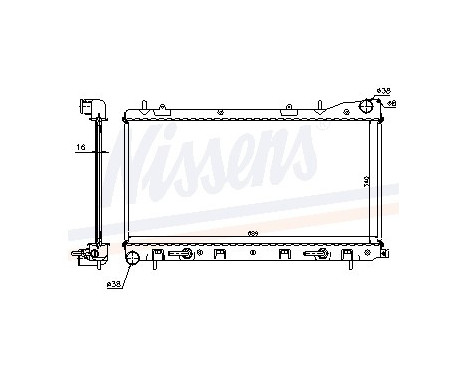 Radiator, engine cooling 67707A Nissens