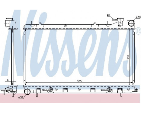 Radiator, engine cooling 67715 Nissens