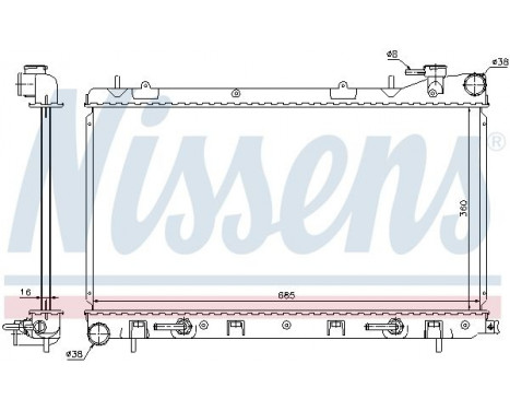 Radiator, engine cooling 67715 Nissens, Image 2