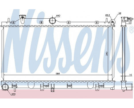 Radiator, engine cooling 67717 Nissens