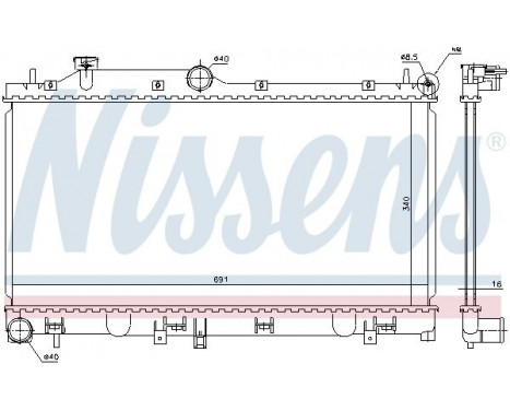 Radiator, engine cooling 67717 Nissens, Image 2