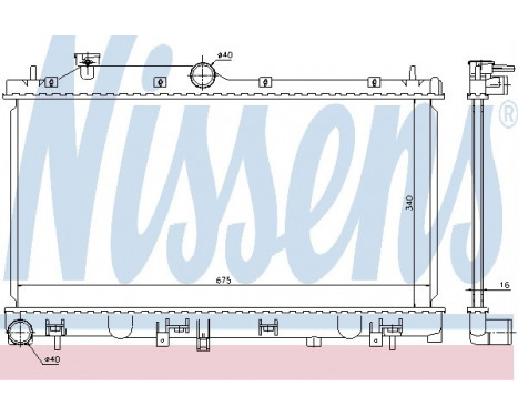 Radiator, engine cooling 67719 Nissens