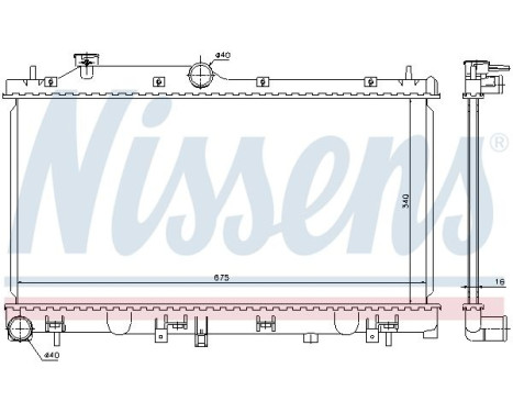 Radiator, engine cooling 67719 Nissens, Image 2