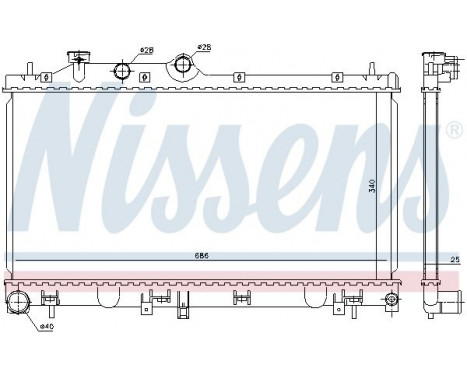 Radiator, engine cooling 67721 Nissens