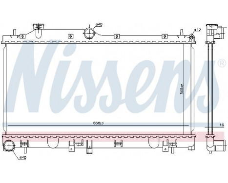 Radiator, engine cooling 67724 Nissens