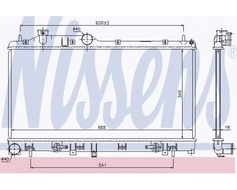 Radiator, engine cooling 67725 Nissens