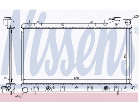 Radiator, engine cooling 67728 Nissens