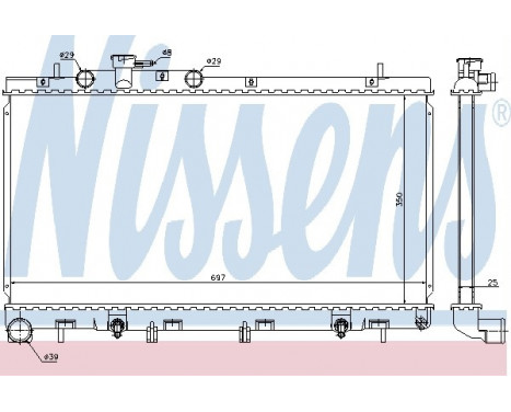 Radiator, engine cooling 67729 Nissens