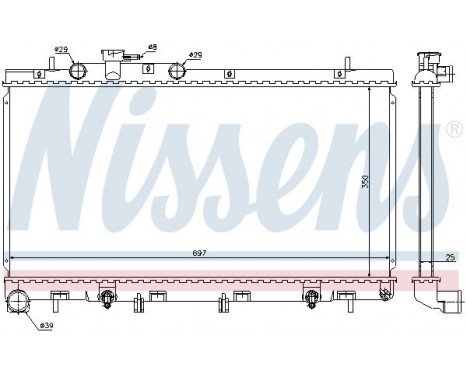 Radiator, engine cooling 67729 Nissens, Image 2