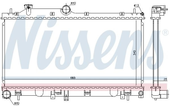 Radiator, engine cooling 67736 Nissens