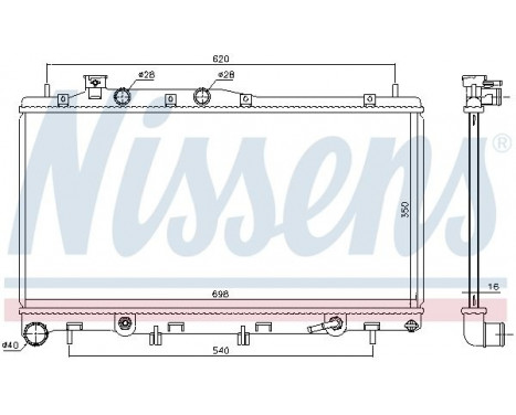 Radiator, engine cooling 67739 Nissens