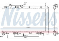 Radiator, engine cooling 67741 Nissens