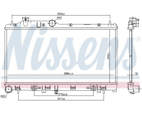 Radiator, engine cooling 67741 Nissens