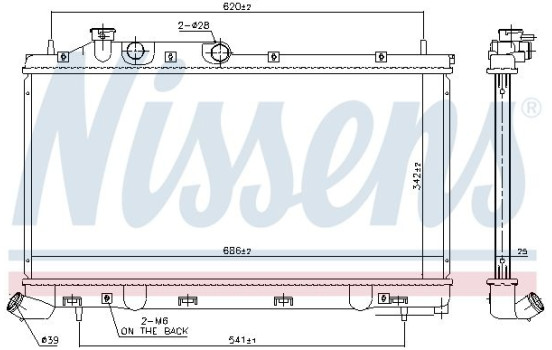 Radiator, engine cooling 67743 Nissens