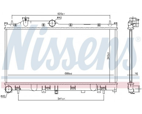 Radiator, engine cooling 67744 Nissens