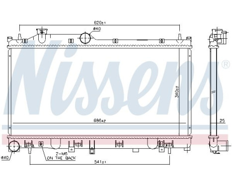 Radiator, engine cooling 67745 Nissens