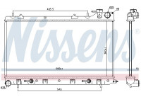 Radiator, engine cooling 67747 Nissens