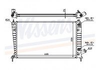 Radiator, engine cooling 68001A Nissens