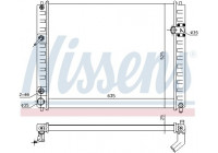 Radiator, engine cooling 68091 Nissens