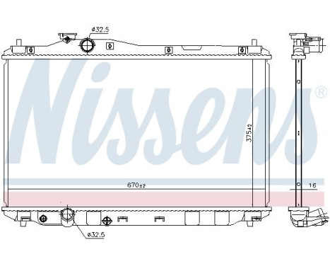 Radiator, engine cooling 68093 Nissens, Image 5