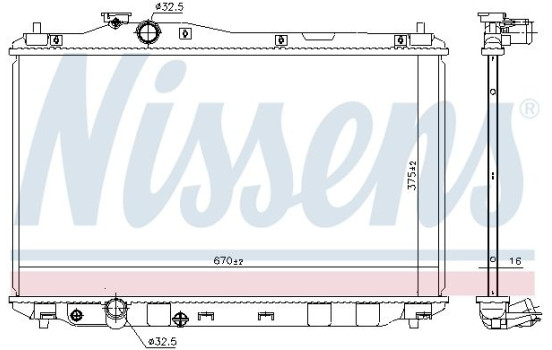 Radiator, engine cooling 68093 Nissens, Image 5
