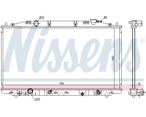 Radiator, engine cooling 68096 Nissens