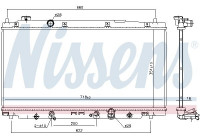 Radiator, engine cooling 68097 Nissens