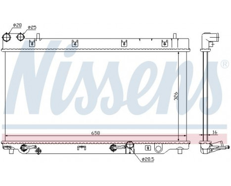 Radiator, engine cooling 68098 Nissens, Image 2