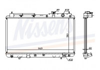 Radiator, engine cooling 68101A Nissens