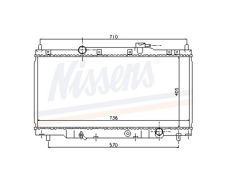 Radiator, engine cooling 68103 Nissens