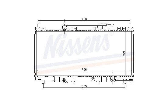 Radiator, engine cooling 68103 Nissens
