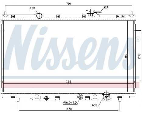 Radiator, engine cooling 68103 Nissens, Image 2