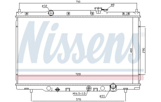 Radiator, engine cooling 68103 Nissens, Image 2