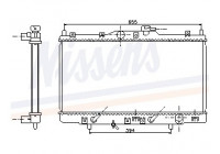 Radiator, engine cooling 68106 Nissens