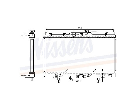 Radiator, engine cooling 68106 Nissens