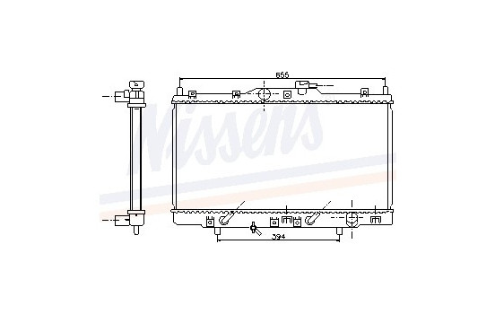 Radiator, engine cooling 68106 Nissens