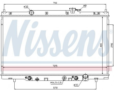 Radiator, engine cooling 68106 Nissens, Image 2