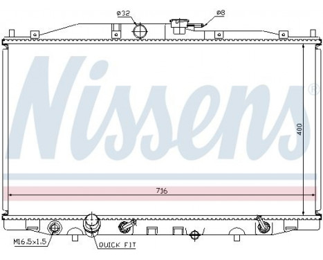 Radiator, engine cooling 68112 Nissens, Image 2