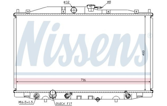 Radiator, engine cooling 68112 Nissens, Image 2