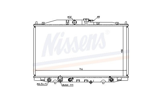Radiator, engine cooling 68112 Nissens