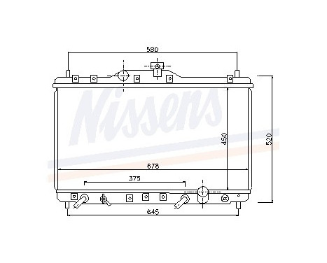 Radiator, engine cooling 68116 Nissens