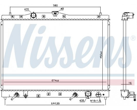 Radiator, engine cooling 68116 Nissens, Image 7