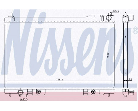 Radiator, engine cooling 68118 Nissens