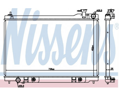 Radiator, engine cooling 68119 Nissens