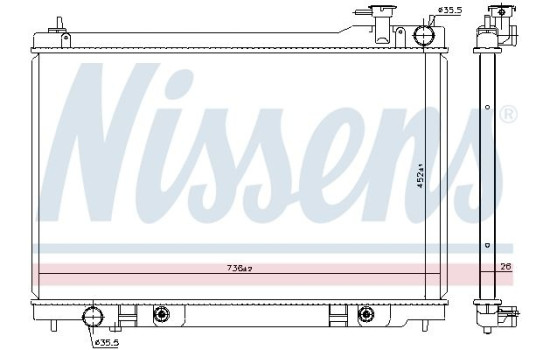Radiator, engine cooling 68119 Nissens, Image 7