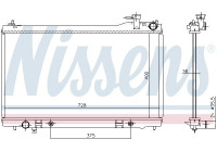 Radiator, engine cooling 681212 Nissens