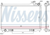 Radiator, engine cooling 681213 Nissens