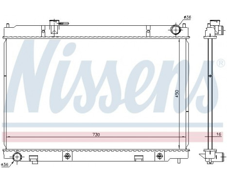 Radiator, engine cooling 681214 Nissens