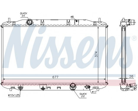 Radiator, engine cooling 68135A Nissens, Image 2
