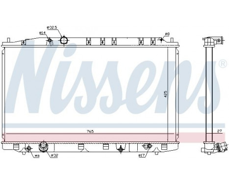 Radiator, engine cooling 68137 Nissens